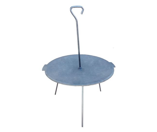 Disc pentru gratar, fonta, cu picioare si agatator, 52 cm, Premium Disc pentru gratar, fonta, cu picioare si agatator, 52 cm, Premium