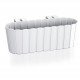 Jardiniera decorativa, suport plastic, alb, 4.9 L, 38.3x21.2x13 cm, Boardee Hook Jardiniera decorativa, suport plastic, alb, 4.9 L, 38.3x21.2x13 cm, Boardee Hook