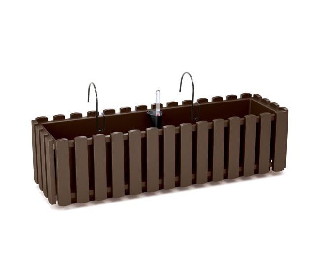 Jardiniera decorativa, suport metalic, sistem irigare, maro, 58x18x16.2 cm, Boardee Fencycase W Jardiniera decorativa, suport metalic, sistem irigare, maro, 58x18x16.2 cm, Boardee Fencycase W
