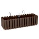 Jardiniera decorativa, suport metalic, sistem irigare, maro, 58x18x16.2 cm, Boardee Fencycase W Jardiniera decorativa, suport metalic, sistem irigare, maro, 58x18x16.2 cm, Boardee Fencycase W