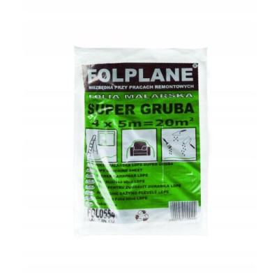 Folie pentru zugravit, LDPE, 4x5 m, 20 mp, 47 microni Folie pentru zugravit, LDPE, 4x5 m, 20 mp, 47 microni