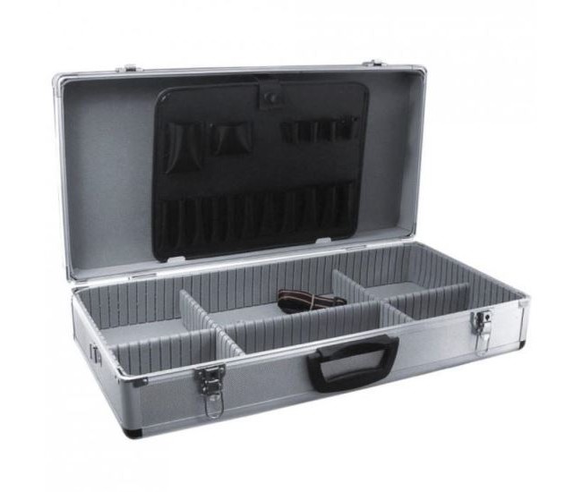 Cutie cu organizator, diplomat, aluminiu, 64x32x15 cm, Dedra Cutie cu organizator, diplomat, aluminiu, 64x32x15 cm, Dedra