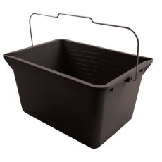 Galeata dreptunghiulara, gradata, PVC, neagra, 12 L