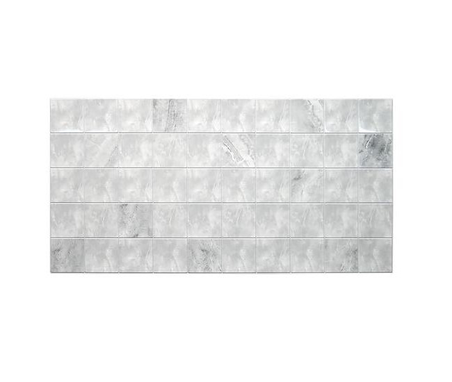 Panou decorativ, PVC, model marmura, gri, 96x48.5 cm