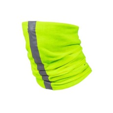 Fular tubular/caciula, cu element reflectorizant, poliester, galben si gri, ART.MAS