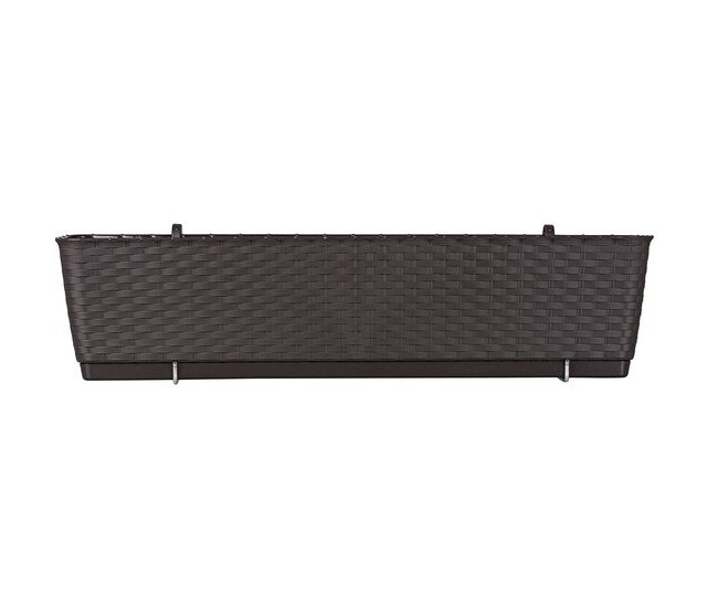 Jardiniera decorativa, Prosperplast, imitatie ratan, suport, maro, 49.2x17.2x17.4 cm Jardiniera decorativa, Prosperplast, imitatie ratan, suport, maro, 49.2x17.2x17.4 cm