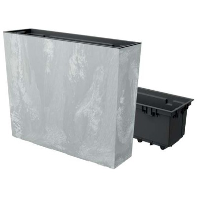 Jardiniera decorativa, Urbi Case Beton Effect, 58x18x49.8 cm, gri deschis, Prosperplast