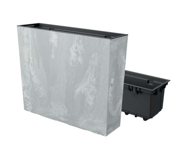 Jardiniera decorativa, Urbi Case Beton Effect, 58x18x49.8 cm, gri deschis, Prosperplast