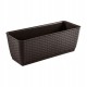 Jardiniera decorativa, Prosperplast, imitatie ratan, maro, 49.2x17.2x17.4 cm Jardiniera decorativa, Prosperplast, imitatie ratan, maro, 49.2x17.2x17.4 cm
