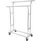Suport mobil cu roti pentru haine, Songmics, reglabil, metal, argintiu, max 110 kg, 129x55x148 cm Suport mobil cu roti pentru haine, Songmics, reglabil, metal, argintiu, max 110 kg, 129x55x148 cm