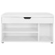 Banca depozitare incaltaminte, pantofar pentru hol, Vasagle, pal, 3 rafturi, alb, 80x30x44 cm Banca depozitare incaltaminte, pantofar pentru hol, Vasagle, pal, 3 rafturi, alb, 80x30x44 cm