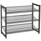 Suport depozitat incaltaminte, Songmics, 3 polite, metal, negru, 74x30.7x62.8 cm Suport depozitat incaltaminte, Songmics, 3 polite, metal, negru, 74x30.7x62.8 cm