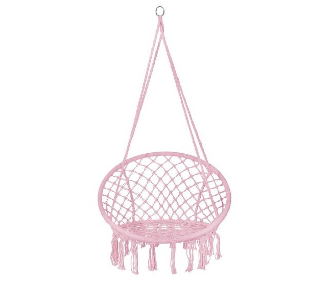 Hamac brazilian, tip scaun, Springos, roz, max 150kg, 79x80x120 cm Hamac brazilian, tip scaun, Springos, roz, max 150kg, 79x80x120 cm