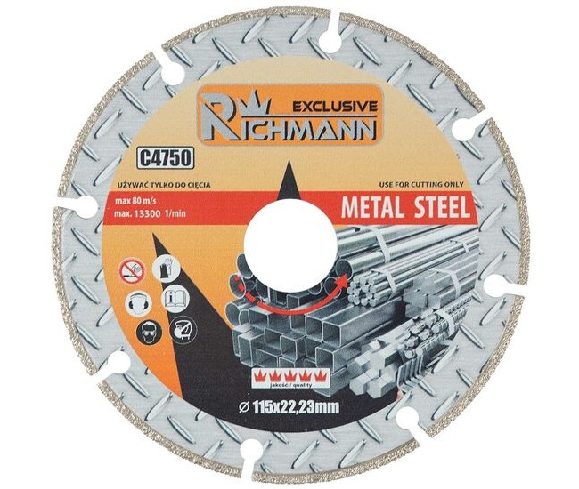 Disc diamantat segmentat, metal, taiere uscata, 115x1.4 mm, Richmann Exclusive Disc diamantat segmentat, metal, taiere uscata, 115x1.4 mm, Richmann Exclusive