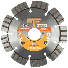 Disc diamantat segmentat, beton, taiere uscata, 125 mm/22.23 mm, Richmann Exclusive