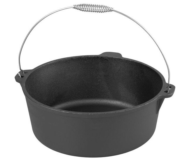 Oala de fonta cu maner din inox, 7.22 L, 30x13 cm, MagicHome Oala de fonta cu maner din inox, 7.22 L, 30x13 cm, MagicHome