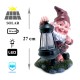 Decoratiune gradina, ceramica/plastic, lampa solara, pitic, 17x16x27 cm Decoratiune gradina, ceramica/plastic, lampa solara, pitic, 17x16x27 cm