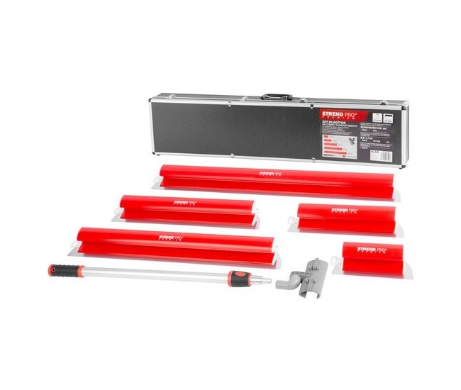 Set 5 gletiere profesionale, inox, cu suport, maner telescopic, geanta, 25, 40, 60, 80, 100 cm, Strend Pro Premium Ergonomic Set 5 gletiere profesionale, inox, cu suport, maner telescopic, geanta, 25, 40, 60, 80, 100 cm, Strend Pro Premium Ergonomic