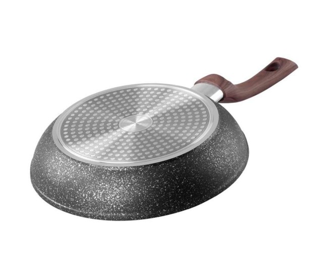 Tigaie clasica, 28 cm, antiaderenta, Black Marble Line, MagicHome Tigaie clasica, 28 cm, antiaderenta, Black Marble Line, MagicHome