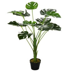 Planta artificiala, monstera cu ghiveci, verde, 85 cm