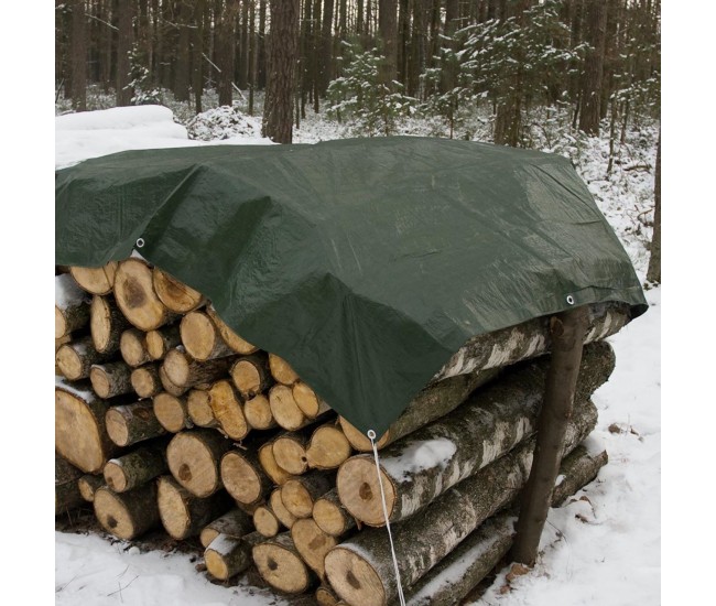 Prelata impermeabila cu inele, 5.9x9.9 m, PE, 65 g/mp, 60 mp