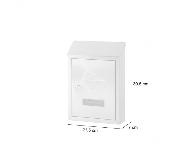 Cutie postala, gauri in spate, inox, 21.5x7x30.5 cm Cutie postala, gauri in spate, inox, 21.5x7x30.5 cm