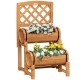 Jardiniera decorativa cu suport pentru plante cataratoare, lemn, 2 nivele, tip butoi, 45x45x80 cm Jardiniera decorativa cu suport pentru plante cataratoare, lemn, 2 nivele, tip butoi, 45x45x80 cm