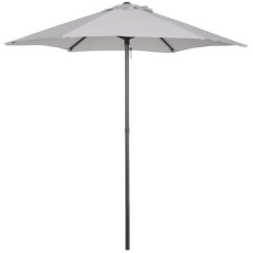 Umbrela gradina/balcon/terasa, semirotunda, cu manivela, stalp aluminiu, gri, 196 cm