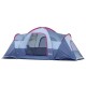 Cort camping, 5-6 persoane, material Oxford, impermeabil, cu copertina, geanta, gri si rosu, 455x230x180 cm Cort camping, 5-6 persoane, material Oxford, impermeabil, cu copertina, geanta, gri si rosu, 455x230x180 cm