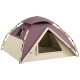 Cort camping, 2 persoane, impermeabil, cu ferestre, geanta, kaki si visiniu, 206x185x120 cm Cort camping, 2 persoane, impermeabil, cu ferestre, geanta, kaki si visiniu, 206x185x120 cm