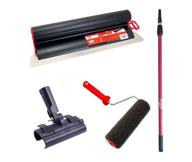 Set gletiera profesionala, inox, 80 cm x 0.3 mm, adaptor, maner prelungitor 1.2-2.2 m, rola gletuit, Lanoliv Set gletiera profesionala, inox, 80 cm x 0.3 mm, adaptor, maner prelungitor 1.2-2.2 m, rola gletuit, Lanoliv