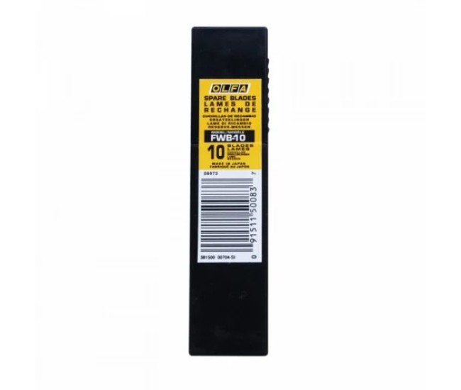 Lame japoneze negre, 12,5 mm, 10 bucati, Olfa Lame japoneze negre, 12,5 mm, 10 bucati, Olfa