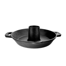 Tigaie fonta cu suport pentru pui la cuptor/gratar, 28x9 cm, Perfect Home