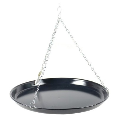 Tava rotunda emailata pentru gratar, suspendata cu lant, 44 cm, Perfect Home