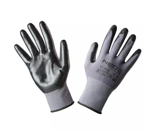Manusi nylon acoperit cu nitril, NEO, marimea 8 Manusi nylon acoperit cu nitril, NEO, marimea 8