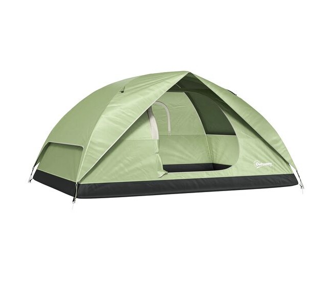 Cort camping, 2-3 persoane, impermeabil, cu geanta, verde, 205x275x135 cm Cort camping, 2-3 persoane, impermeabil, cu geanta, verde, 205x275x135 cm