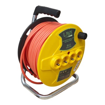 Prelungitor electric pe tambur, 3x2.5 mm², IP20, 50 m, 4 prize