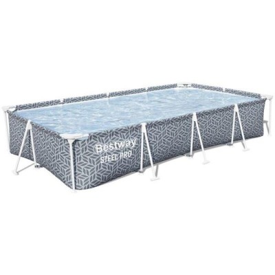 Piscina structura metalica, dreptunghiulara, gri, 366x201x66 cm, Bestway Power Steel