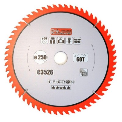 Disc circular vidia pentru lemn, 60 dinti, 250x30 mm, Richmann Exclusive