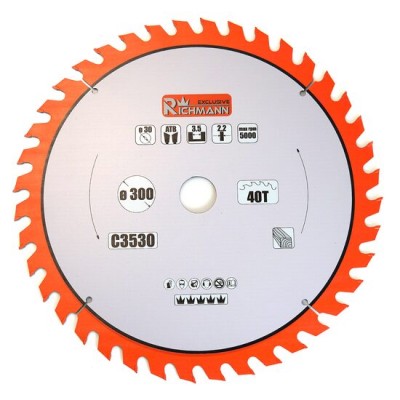 Disc circular vidia pentru lemn, 40 dinti, 300x30 mm, Richmann Exclusive