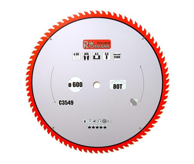 Disc circular vidia pentru lemn, 80 dinti, 600x30 mm, Richmann Exclusive Disc circular vidia pentru lemn, 80 dinti, 600x30 mm, Richmann Exclusive