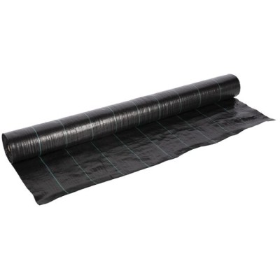 Folie antiburuieni, polietilena, tesuta, neagra, 100 g/m2, 1.5x100 m, Micul Fermier