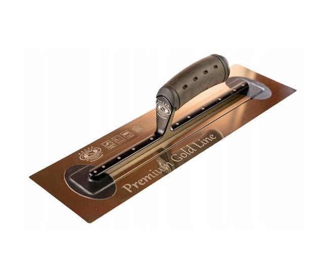 Gletiera inox, intarita, Olejnik, maner piele, 0.4 mm, 12x35.6 cm
