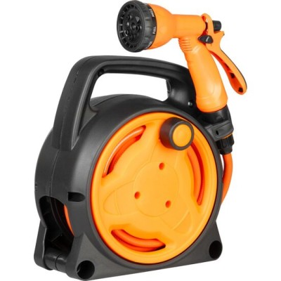 Furtun cu tambur/rola pentru gradina, pistol de stropit, accesorii, 5/16, 10 m, Strend Pro