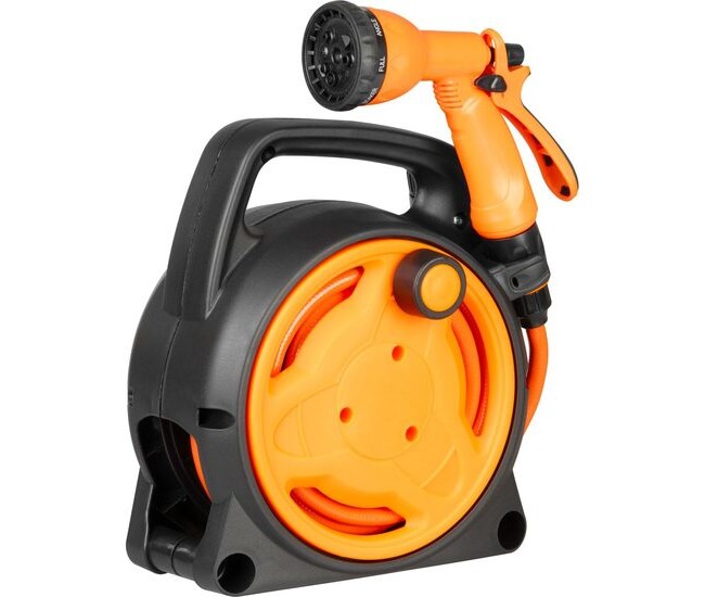 Furtun cu tambur/rola pentru gradina, pistol de stropit, accesorii, 5/16, 10 m, Strend Pro