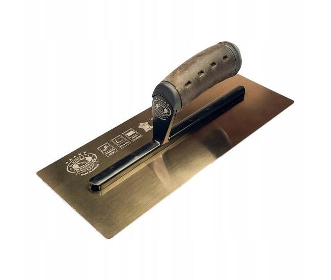 Gletiera inox, Olejnik, 12x40.6 cm, 0.65 mm, maner piele