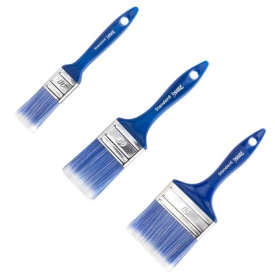 Set 3 pensule pentru vopsele acrilice, latex, 30, 50, 80 mm, Beorol Standard