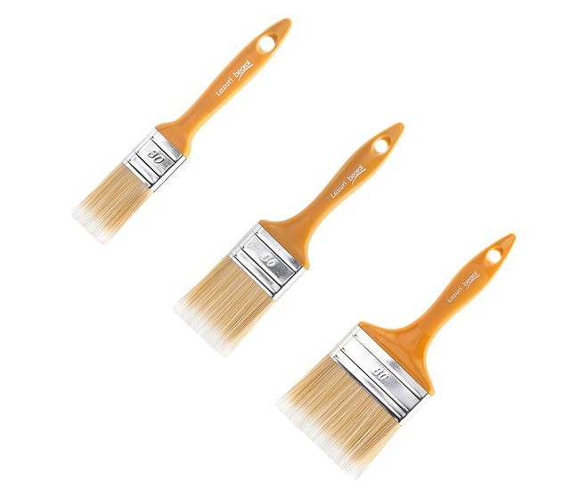 Set 3 pensule pentru lacuit si baituit, 30, 50, 80 mm, Beorol Wood Glazing