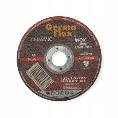 Disc debitat inox, ceramic, 125x1 mm, Germa Flex Disc debitat inox, ceramic, 125x1 mm, Germa Flex