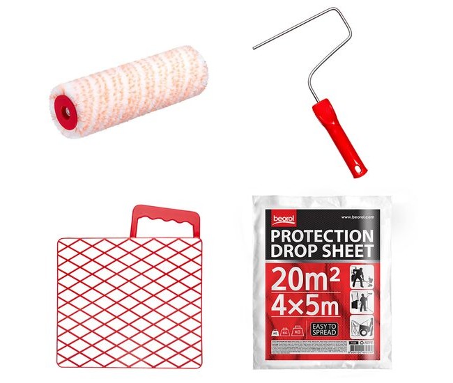 Rola cu gratar 23 cm/47 mm, poliamid + folie acoperire/protectie, 20 mp, Beorol